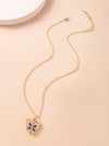 Ouverture papillon je t'aime charme collier enchaîné disponible en argent ou en or cadeau incroyable cadeau contemporain amour minimaliste