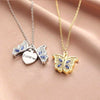 Ouverture papillon je t'aime charme collier enchaîné disponible en argent ou en or cadeau incroyable cadeau contemporain amour minimaliste